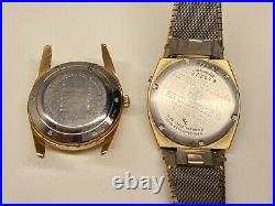 Vintage hamilton quartz and croton mayor's watch for parts or repair as is