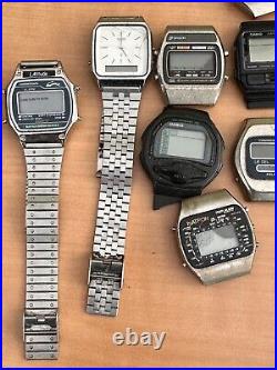 Vintage lcd watches for repair, parts not tested lot