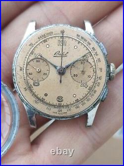 Vintage men's Batel hand-winding chronograph watch Landeron 34 mm repair parts