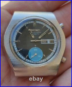 Vintage men's Seiko automatic chronograph watch 6139-8020 parts or repair