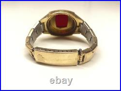 Vintage pulsar led ladies watch case & bracelet only as is for parts or repair
