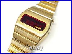 Vintage rado led watch as is for parts or repair