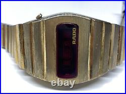 Vintage rado led watch as is for parts or repair