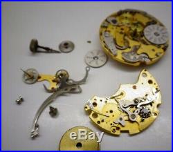 Vintage wakmann Chronograph Valjoux 72c 730 Partial Movement Parts Repairs