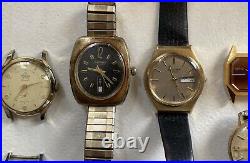 Vintage watch lot Swiss Made Accutron Oris Duponte Costal For Parts And Repair