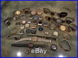 Vintage x44 Watch Lot Seiko Swiss Army Citizen Austin Pocket Watch Repair Parts