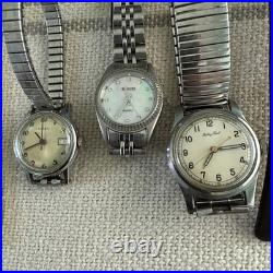 Vtg. 20 Watches Lot Parts/Repair Timex/Bulova/Mathey Tissot/Skagen/Lorus/Benrus
