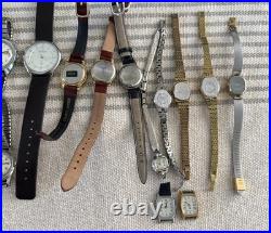Vtg. 20 Watches Lot Parts/Repair Timex/Bulova/Mathey Tissot/Skagen/Lorus/Benrus