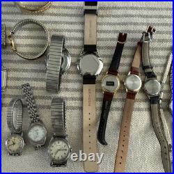 Vtg. 20 Watches Lot Parts/Repair Timex/Bulova/Mathey Tissot/Skagen/Lorus/Benrus