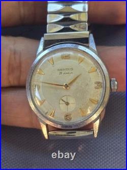 Vtg Benrus 21 Jewels Men's Watch Pre Owned Condition Parts Or Repair It Runs J4