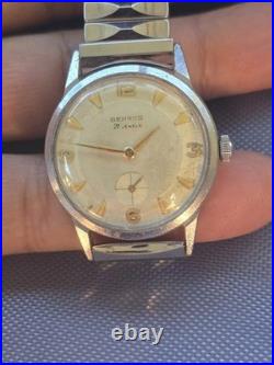 Vtg Benrus 21 Jewels Men's Watch Pre Owned Condition Parts Or Repair It Runs J4