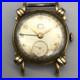 Vtg Benrus Calendar Watch Men 30mm 10K Rolled Gold Plated BROKEN PARTS REPAIR