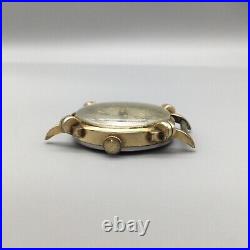 Vtg Benrus Calendar Watch Men 30mm 10K Rolled Gold Plated BROKEN PARTS REPAIR