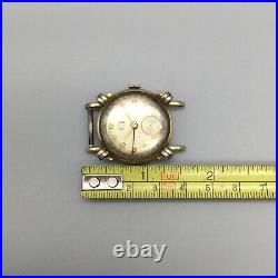 Vtg Benrus Calendar Watch Men 30mm 10K Rolled Gold Plated BROKEN PARTS REPAIR