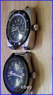 Vtg Customtime Diver Watch 36.5mm Working, Chateau 39mm Diver Parts Repair