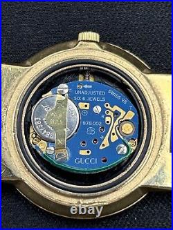 Vtg Gucci Quartz Model 3300L 6j 10K Gold Plated Ladies Watch Parts/Repair