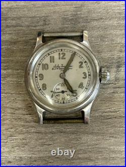 Vtg Jules Jurgensen Men's Military Watch 1940s Sub-Seconds Repair Parts/Untested