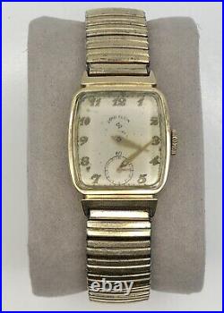 Vtg Lord Elgin 21 Jewels 14K Yellow Gold Wrist Watch F078778 Parts / Repair