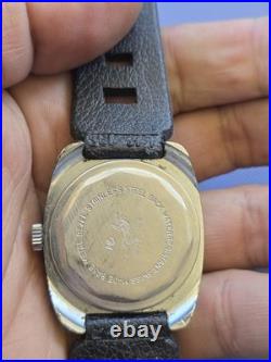 Vtg Lucerne Date Day Diver Watch With Black Bezel Non Working Parts Or Repair #H