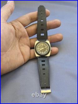 Vtg Lucerne Date Day Diver Watch With Black Bezel Non Working Parts Or Repair #H