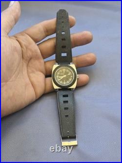 Vtg Lucerne Date Day Diver Watch With Black Bezel Non Working Parts Or Repair #H