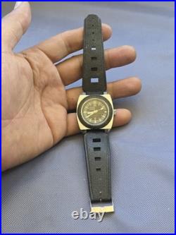 Vtg Lucerne Date Day Diver Watch With Black Bezel Non Working Parts Or Repair #H