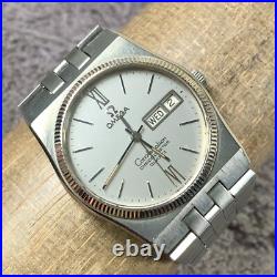 Vtg Omega Constelation Men 10K Gold Filled Quartz Watch 7 Parts Repair