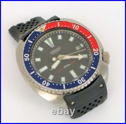 Vtg Seiko Automatic Pepsi Diver Diving Wristwatch 6309 7290 F1 Parts Or Repair