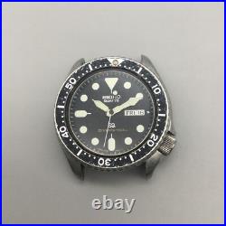Vtg Seiko SQ Divers Watch Men 41mm Black Dial 7548-7000 BROKEN PARTS OR REPAIR