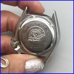 Vtg Seiko SQ Divers Watch Men 41mm Black Dial 7548-7000 BROKEN PARTS OR REPAIR