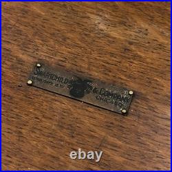 Vtg Swartchild & Co Box Case Watchmaker Repair Watch Assorted Parts Glass Vials