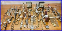Vtg Untested 59 Watch Lot Parts Repair Elgin Timex Bulova Marcel Fossil 5+lbs