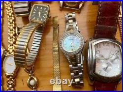 Vtg Untested 59 Watch Lot Parts Repair Elgin Timex Bulova Marcel Fossil 5+lbs