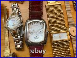 Vtg Untested 59 Watch Lot Parts Repair Elgin Timex Bulova Marcel Fossil 5+lbs