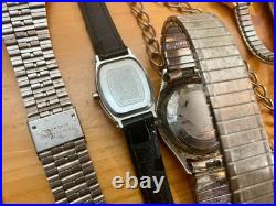 Vtg Untested 59 Watch Lot Parts Repair Elgin Timex Bulova Marcel Fossil 5+lbs