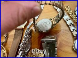 Vtg Untested 59 Watch Lot Parts Repair Elgin Timex Bulova Marcel Fossil 5+lbs