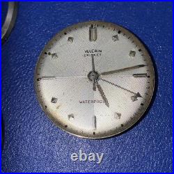 Vulcain Cricket 17J Swiss Alarm Watch Movement & Caseback Parts Repair