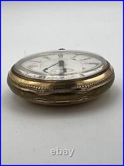 WALTHAM 18s Model 1892 17J Pocket Watch With Train On Case For Parts Or Repair