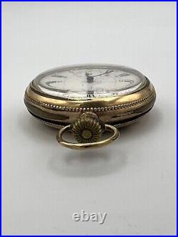 WALTHAM 18s Model 1892 17J Pocket Watch With Train On Case For Parts Or Repair