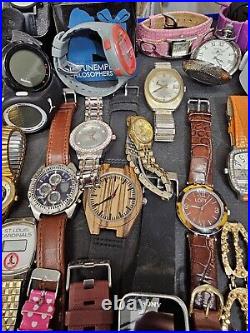 WATCH LOT for Parts Repairs 18.5 LBS Many Brands Casio Timex Nike Seiko Fossil