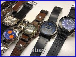 WATCHES KENNETH COLE UNLISTED preowned 7 ct lot men's -repair or parts