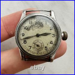 WWII FIDES GENEVE PARTS/REPAIR MILITARY Swiss Watch Vtg Mechanical OLD WW2 STEEL