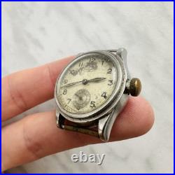 WWII FIDES GENEVE PARTS/REPAIR MILITARY Swiss Watch Vtg Mechanical OLD WW2 STEEL