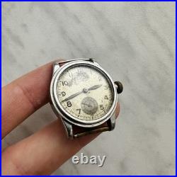 WWII FIDES GENEVE PARTS/REPAIR MILITARY Swiss Watch Vtg Mechanical OLD WW2 STEEL