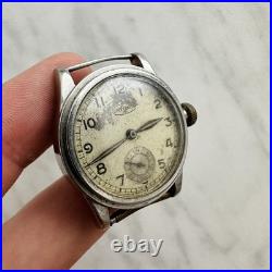 WWII FIDES GENEVE PARTS/REPAIR MILITARY Swiss Watch Vtg Mechanical OLD WW2 STEEL