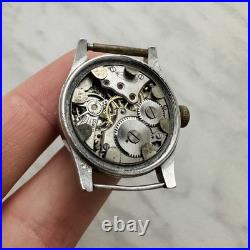 WWII FIDES GENEVE PARTS/REPAIR MILITARY Swiss Watch Vtg Mechanical OLD WW2 STEEL
