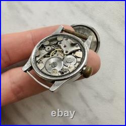 WWII FIDES GENEVE PARTS/REPAIR MILITARY Swiss Watch Vtg Mechanical OLD WW2 STEEL