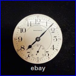 Waltham Vanguard 18s 21j Pocket Watch Movement & Dial for Parts Or Repair