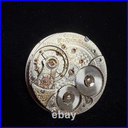 Waltham Vanguard 18s 21j Pocket Watch Movement & Dial for Parts Or Repair