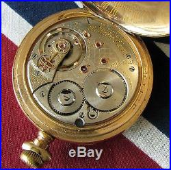 Waltham Vanguard Railroad Pocket Watch 18 size 21 Jewels GF case Parts-Repair